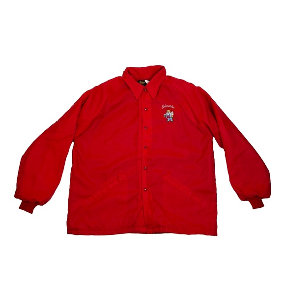 Vintage 80’s Swingters Nebraska Cornhuskers Lined Coaches Jacket - Picture 1 of 9